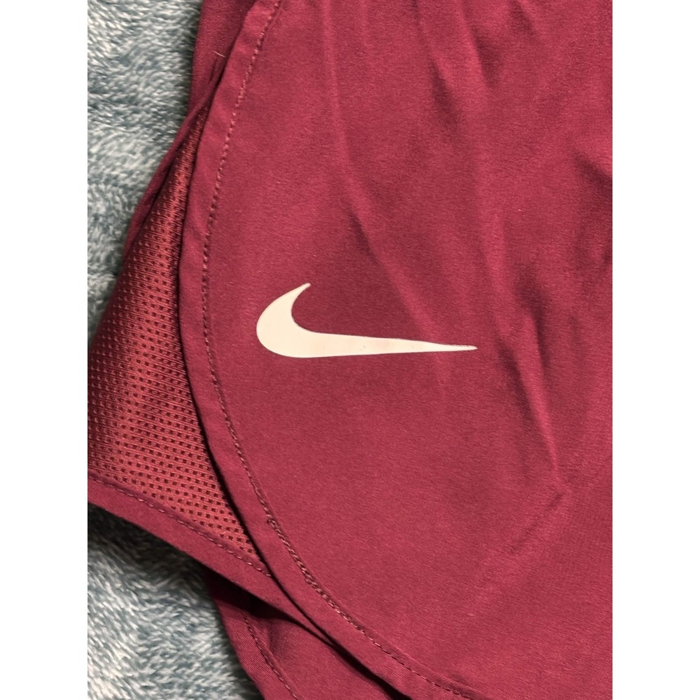 Nike Womens Harvard Dri-FIT Shorts Size S Burgundy Woven Athletic Activewear - Picture 7 of 9